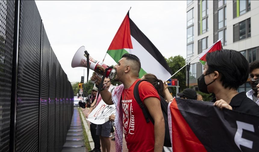 Beyaz Saray önünde Netanyahu protestosu